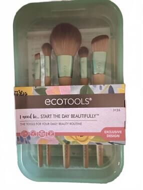 EcoTools Start The Day Beautifully Makeup Brush Kit with Storage Tray